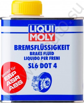 Жидкость тормозная DOT 3/4, "Bremsflussigkeit SL6", 0.5л