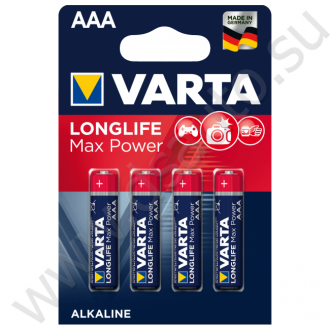 Батарейка щелочная  ААА LONGLIFE MAX POWER , 4 шт.