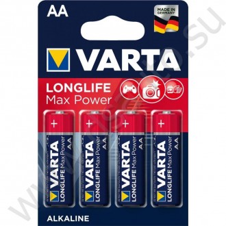 VARTA LONGLIFE MAX POWER Батарейка щелочная  AA, 4 шт.