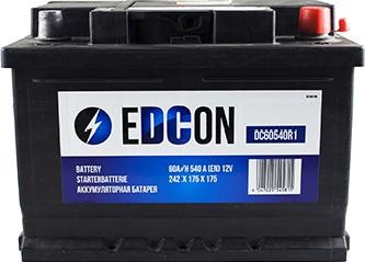 Аккумулятор EDCON евро 60Ah 540A (низкий)