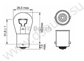 Bosch Лампа накаливания P21W 6В