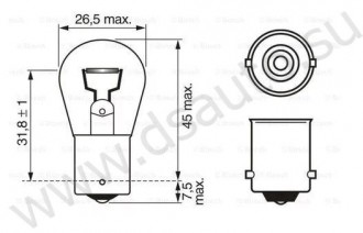 Bosch Лампа накаливания P21W 12В